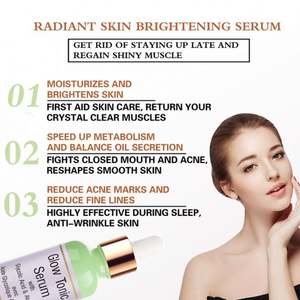 Glow Tonic siero 30ML liquido <span class=keywords><strong>viso</strong></span> Facile sbiancamento e Anti-invecchiamento ingredienti principali glicerina e Aloe Vera - Product Image 4