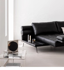 ชุดโซฟาหนัง Bauhaus แบบย้อนยุคกลางโบราณขนาดใหญ่สามที่นั่งห้องนั่งเล่นเก้าอี้หมุนอเนกประสงค์สำหรับใช้ในบ้าน - Product Image 6