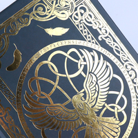Service d'impression de livres reliés personnalisés de haute qualité, impression de romans fantastiques avec estampage à chaud doré et bords vaporisés et estampillés