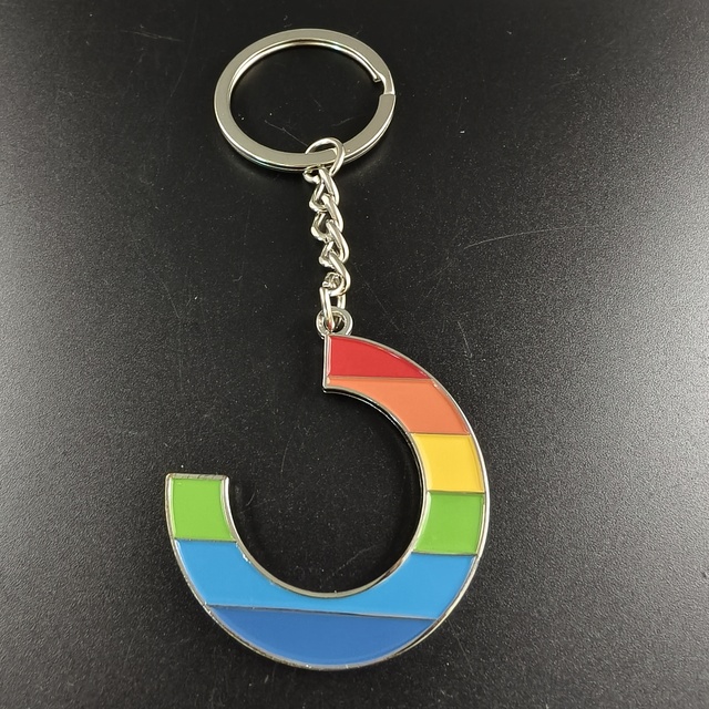 Custom Nickel Plated Soft Enamel Rainbow Keychain Support Private Label Personalized Marathon Sports Games Souvenir