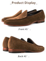 Mocassins décontractés confortables, souples, respirants, en cuir véritable, à enfiler, avec semelle extérieure en caoutchouc, pour hommes, usage quotidien, printemps-été