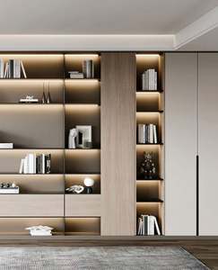 Modern Home Office Study Luxury Design With Drawers Wooden Book Cabinet <b>Open</b> Book Shelf <b>Bookcase</b> - Product Image 2