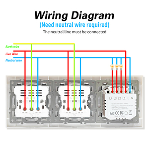 224*86 Tuya WIFI-Schalter 2 WIFI-Buchse USB C Gehärtetes Glas Schwarz/Weiß/Grau 3 Steckdosen EU-Wand schalter buchse Serie Kombination - Product Image 6