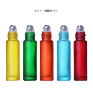 WOGU Empty Screw Essential Oil Roller Bottle Pink Purple Green Blue Red Cosmetic Tube 10ml Skincare Glass <strong>Roll</strong> <strong>on</strong> <strong>Perfume</strong> Bottle - Product Image 2
