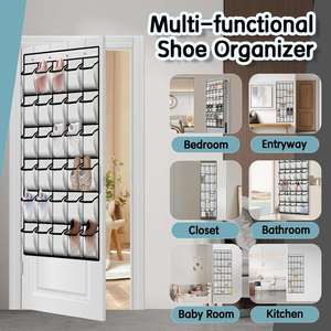 Door <b>Shoe</b> Organizer 30 Breathable Mesh Pockets Large Capacity Compact Portable Closet <b>Storage</b> Hanging <b>Shoe</b> Rack Organizer - Product Image 5