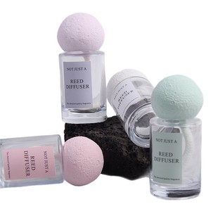 Reed <b>Diffuser</b> Set 80ml Glass Round Long Lasting <b>Aroma</b> For Home Hotel Use - Product Image 4