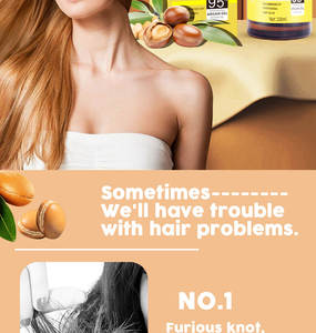 Устраняет сухость, укрепляет корни, предотвращает секущиеся концы, улучшает распутываемость волос. Марокканское кератиновое масло для волос. - Product Image 5