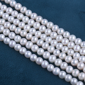 Perles d'eau douce naturelles blanches et roses de 5,5 à 6 mm en position régulière pour la fabrication de colliers et de bracelets en perles DIY, accessoires en gros - Product Image 5