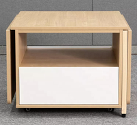 Mobilier de salle à manger moderne ensemble de table de restaurant table de salle à manger rectangulaire extensible pliante en bois avec base en bois