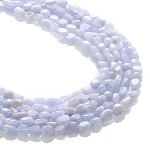 high quality natural gemstone jewelry loose beads blue lace agate gem stone beads