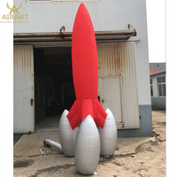 Missile guidé gonflable personnalisé, fusée Tintin gonflable géante à vendre