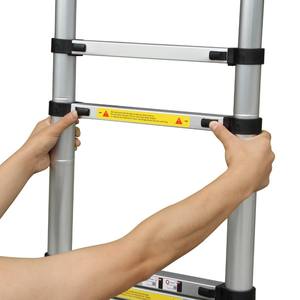 Escalera Telescópica de Aluminio SoYoung de 3.2 m con Diseño Plegable y Capacidad de Carga de 150 kg, Opciones de Goma y Barra de Equilibrio Disponibles - Product Image 4