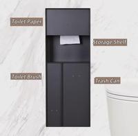 Support de brosse WC mural dissimulé moderne en acier inoxydable 304, design sans rebord, personnalisable, installation facile, pour hôtel