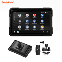 Bestsonic Navigateur Portable pour Moto Sans Fil CarPlay Moto TPMS Navigation Écran Android Auto 5 Pouces