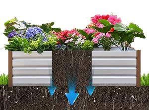 Jardinière <span class=keywords><strong>en</strong></span> métal de grande taille pour l'extérieur, bac à fleurs surélevé <span class=keywords><strong>en</strong></span> acier pour l'aménagement paysager, jardinières pour la plantation - Product Image 4