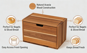 Cortador de Pan de Madera de Acacia para Panecillos y Muffins Ingleses - Product Image 5