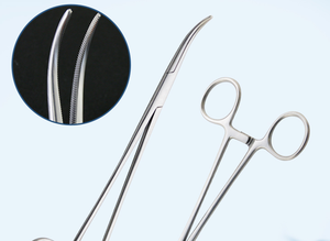 Pinces chirurgicales vétérinaires CJH 13-35 cm courbées et droites, hémostatiques, en acier inoxydable médical pour animaux de compagnie et grands animaux - Product Image 3