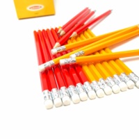 12 crayons HB rouges et jaunes de haute qualité, pour l'école, la peinture, le bureau, les cadeaux d'art, promotion