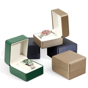 Cajas de Almacenamiento para Relojes y Joyas de Cuero PU con Tapa Cuadrada y Logotipo Personalizado, con Materiales Reciclados y Embalaje Resistente al Agua - Product Image 1