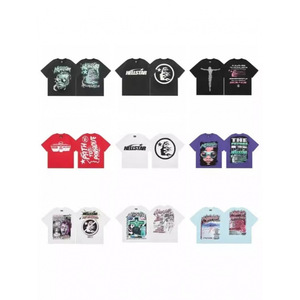 Camiseta con estampado de hip-hop, unisex, informal, holgada, de manga corta, de algodón, para parejas - Product Image 3