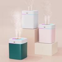 Humidificateur ultrasonique USB carré Diffuseur d'arôme de parfum domestique à sept couleurs