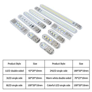 Lampu Buku LED USB 2-24LEDS SMD 5630 5730 Bohlam LED Input Daya 5V Putih 5000-6500K Putih Hangat 3000-3500K Lampu Malam USB - Product Image 2
