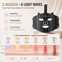 Lampe LED portable sans fil pour le soin anti-âge de la peau, 4 couleurs, lumière rouge