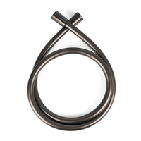 Manguera de Ducha Flexible de PVC Gris Metálico Premium, Anti-Torceduras, Protección Contra Pliegues, Duradera, para Cabezal de Ducha Manual con Accesorios Metálicos