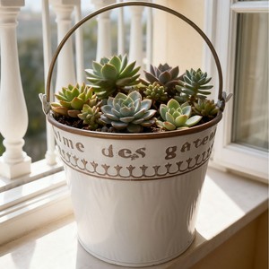 Macetas de Metal de Estilo Japonés y Coreano, Hechas a Mano, Disponibles con Envío Rápido, Decoraciones para Jardín y Hogar - Product Image 3