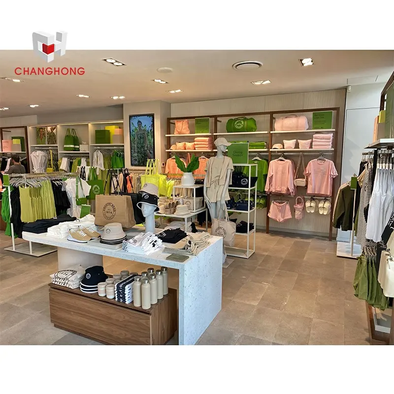 Clothing store display cabinet modern clothes store counter design clothing display furniture interior decoration retail store