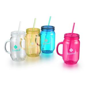Grands bocaux en plastique Mason de 26 oz, sans BPA, personnalisés, à large ouverture, avec poignée et couvercle - Product Image 3