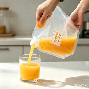 Wholesale 1L <b>Blank</b> Spout Pouch For Custom Logo Beverage OEM ODM Service - Product Image 1