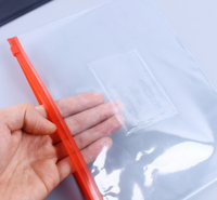Faible QUANTITÉ MINIMALE DE COMMANDE A5/A6 Taille Clair Zip lock Poche DE PVC Fermeture Éclair Sac Fente Pour Carte En Plastique Sac