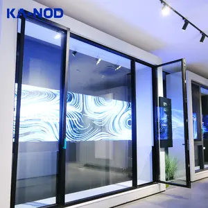 KANOD 공장 미니멀리스트 디자인 수평 여닫이 창 유리 낮은 전자 유리 슬라이딩 창 잠금 알루미늄 창 용