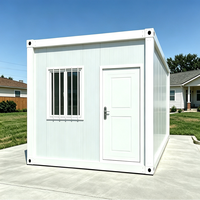 Maison préfabriquée en conteneurs de 20 pieds avec structure en acier galvanisé, maisons modulaires avec toilettes, mini-maisons