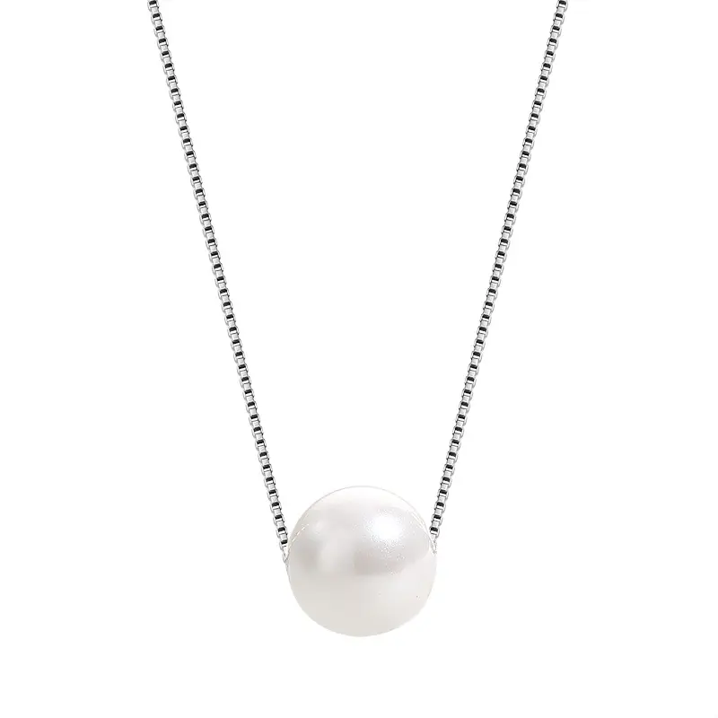 Colgante de perlas de agua dulce para mujer, joyería de lujo, collar de cuentas de Plata de Ley 925