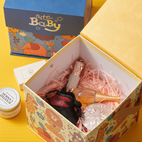 Boîte Cadeau Bébé Personnalisée avec Logo Imprimé Tendance 2026, Haute Qualité, Motif Dessin Animé Mignon, Recyclable, avec Couvercle Magnétique et Corde pour Cadeaux