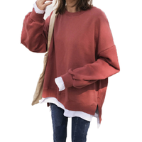 Cardigan à capuche zippé en coton bouclette épais 380g, sans plis, coupe ample, épaules tombantes, couleur unie