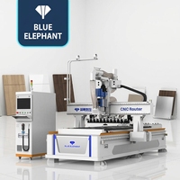 Fresadora CNC para Madera EK2-1328 con Almacén Lineal de 12 Herramientas y Mesa de Trabajo con Vacío de 7 Zonas para Fabricación de Gabinetes