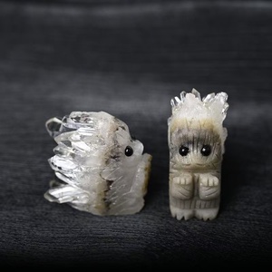 Natural Clear Quartz <b>Cluster</b> Polished Hand Carved Animal Skulls Gemstone Crafts Eco-Friendly Feng Shui Healing <b>Crystal</b> - Product Image 6