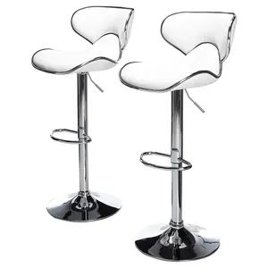 Modern Nordic Commercial PU Leather <strong>Bar</strong> Height <strong>Stool</strong> Chair with <strong>Backs</strong> for Home <strong>Bar</strong> and Restaurant Dining - Product Image 2