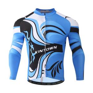 Maillot thermique d'hiver personnalisé pour le cyclisme en eaux profondes, hauts de cyclisme urbains à manches longues pour hommes, vêtements de vélo d'automne - Product Image 3