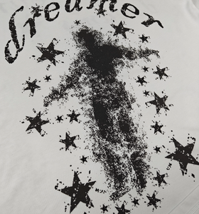 T-shirt Oversize con Grafica 'Speechless' - Nera, Manica Corta Larga, Stampa <span class=keywords><strong>Testo</strong></span> e Silhouette, Maglietta in Cotone Streetwear <span class=keywords><strong>per</strong></span> Uomo/Donna - Product Image 5