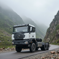 Nouveau camion tracteur tout-terrain puissant SHACMAN 6x6 diesel avec suspension pneumatique, conduite à gauche et grande garde au sol