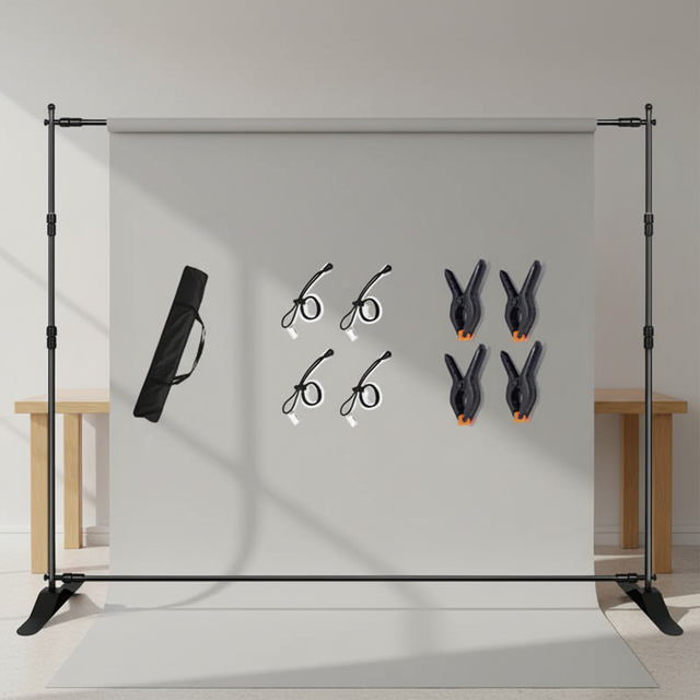 3.3M X 3.3M Heavy Duty Backdrop Banner Stand Professional Step and Repeat Photography Background Stand Adjustable Stand