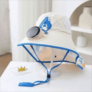 Wholesale <b>Summer</b> Fan <b>Hats</b> for Children Sun Protection Bucket <b>Hat</b> <b>Summer</b> Solar Fan Fisherman <b>Hat</b> - Product Image 2
