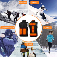 Fabricant OEM Veste chauffante unisexe rechargeable USB pour homme pour l'hiver 2 4 9 zones Gilet chauffant thermique chauffant