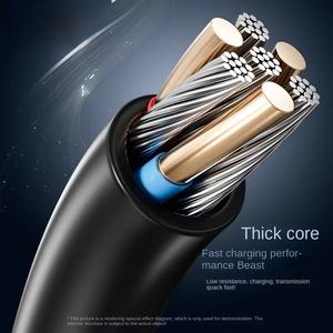 Cable de datos de silicona líquida Cuatro en Uno de carga rápida PD27W línea de carga para impresoras de teléfonos móviles Apple tipo C - Product Image 2