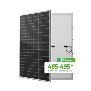 Paneles solares Sunpal China fabricante 465W 495W 500W Topcon Panel solar Set Up Kit para uso doméstico