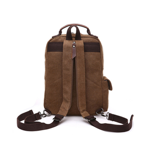 <span class=keywords><strong>Zaino</strong></span> <span class=keywords><strong>da</strong></span> <span class=keywords><strong>Viaggio</strong></span> in Tela Cerata Stile <span class=keywords><strong>Vintage</strong></span> con Tasche Multiple, Borsa a Tracolla Singola o Doppia per Uomo - Product Image 2